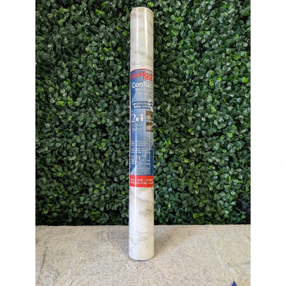Con-Tact Brand Marble Decorative Covering 24Ft Roll Self Adhesive Y2K